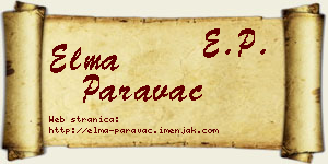 Elma Paravac vizit kartica